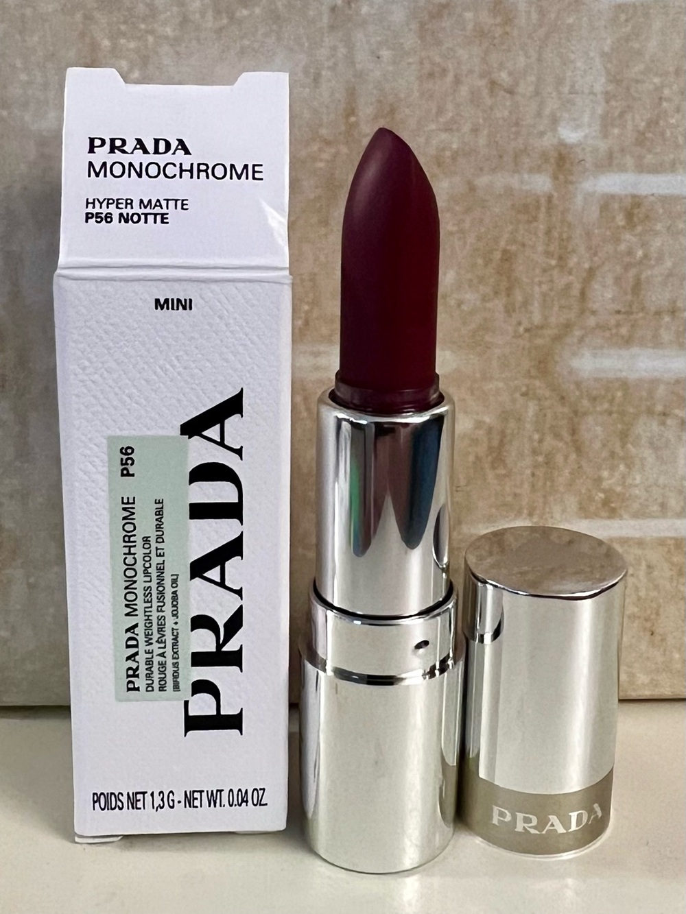 PRADA Monochrome Hyper Matte Lipstick - Notte P56 mini